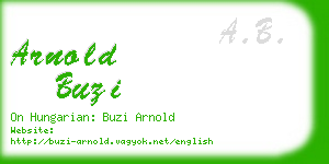 arnold buzi business card